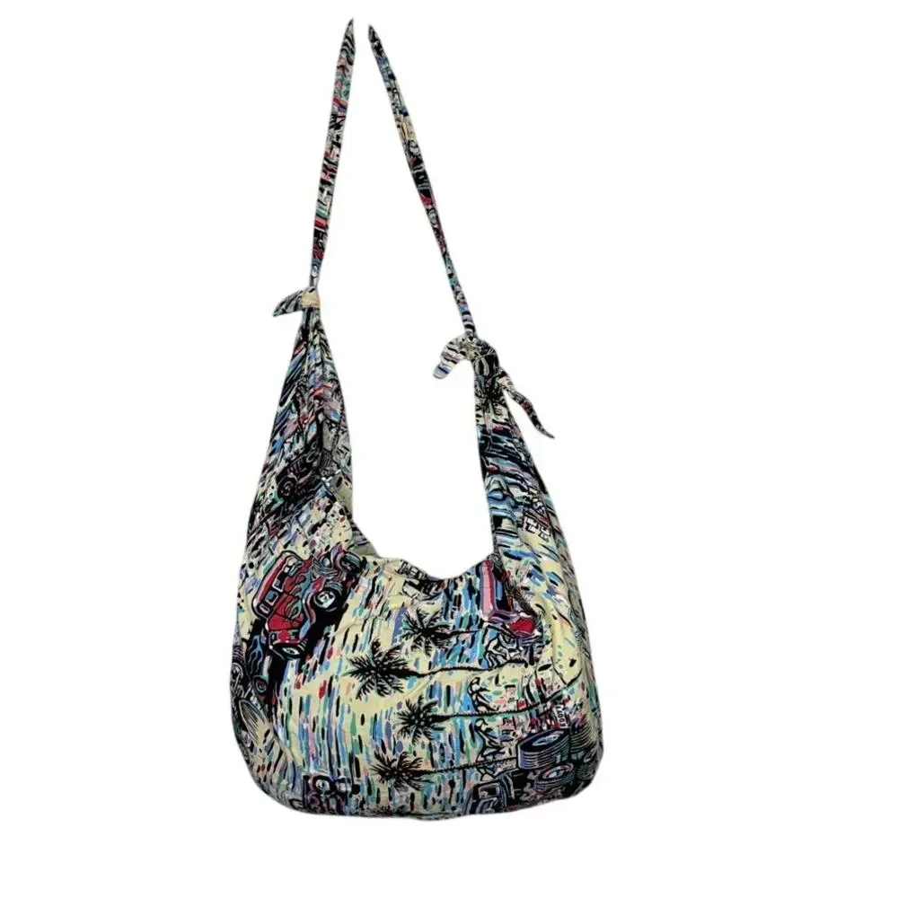 Reyn Spooner Avalon Scenic Print Slouchy Hobo Bag Hawaii